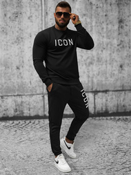 Juodas vyriškas sportinis kostiumas OZONEE 20