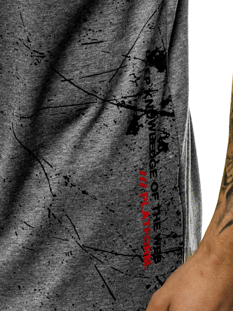 Grafitiniai vyriški marškinėliai OZONEE JS/SS10917Z