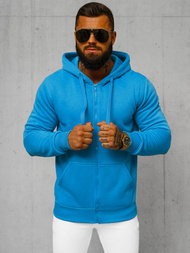 Melsvas džemperis su gobtuvu OZONEE JS/2008Z