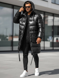 Juodas vyriška žieminė striukė OZONEE O/M3205Z