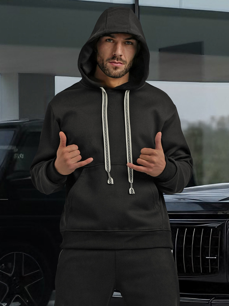 Juodas vyriškas sportinis kostiumas OZONEE O/3C582AB