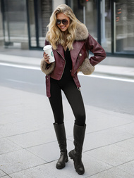 Bordinis moteriška odinė striukė OZONEE JS/61M8512/6