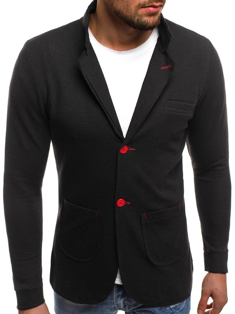 OZONEE MECH/2043 Juodas vyriškas švarkas