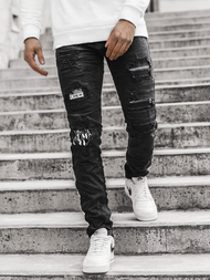 Juodos vyriškos džinso kelnės OZONEE V/19401