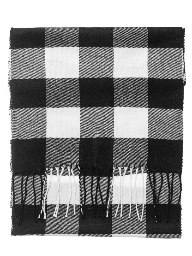 Juodai-baltas vyriškas šalikas OZONEE JS/YW08049/1