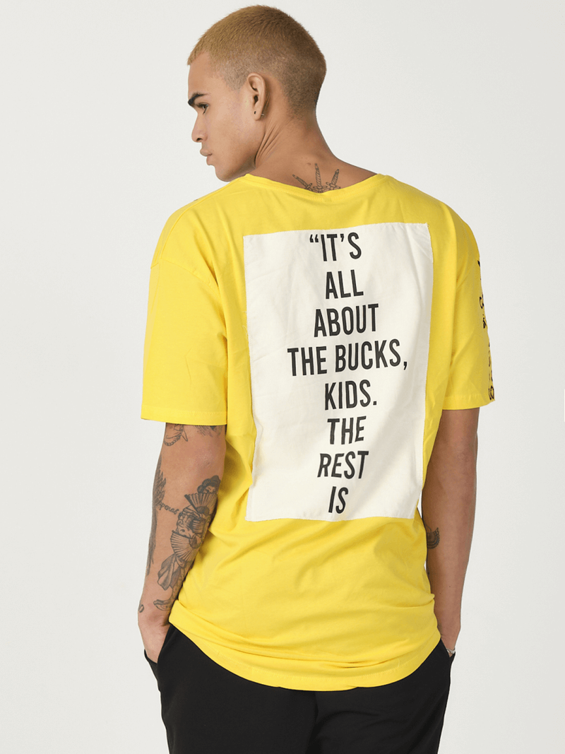 Geltoni vyriški marškinėliai OZONEE MR/21550