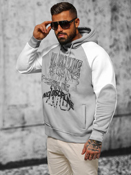 Pilka džemperis su gobtuvu OZONEE O/SWE23037