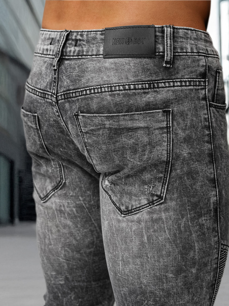 Juodai vyriški džinsai OZONEE NB/MP0069NZ