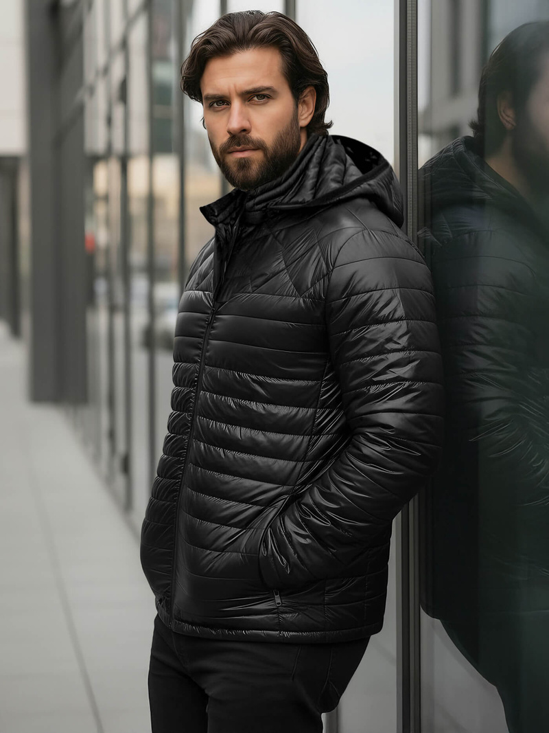 Juodi vyriška striukė OZONEE JS/16M9328/392BZ