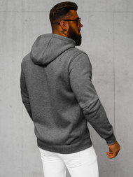 Tamsiai-Pilkas džemperis su gobtuvu OZONEE JS/2008Z