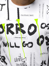 Balti vyriški marškinėliai OZONEE JS/SS10926