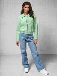 Mėtinė Moteriška Odinė Striukė OZONEE O/G116