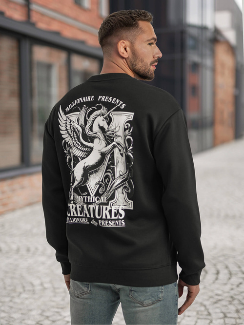 Juodas vyriškas džemperis OZONEE JS/65B3919/3