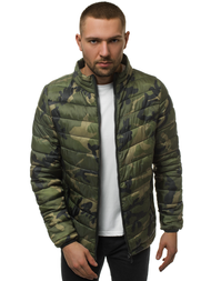 Pereinamojo laikotarpio Žaliai-kamufliažinė vyriška striukė OZONEE JS/SM80Z