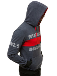 Granatinis vyriškas džemperis su gobtuvu OZONEE JS/DD20131