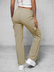 Smėlio spalvos moteriškos kelnės OZONEE O/TT00375/1