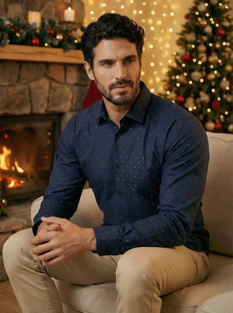 Granatinė vyriški marškiniai OZONEE V/V181Z