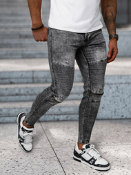 Juodai vyriški džinsai OZONEE NB/MP0069N