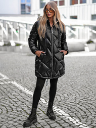 Juoda moteriška striukė OZONEE JS/5M3189/392Z