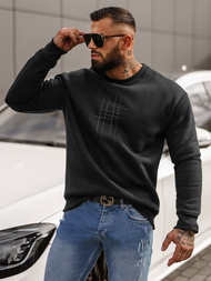 Juodas vyriškas džemperis OZONEE JS/8B1361/3