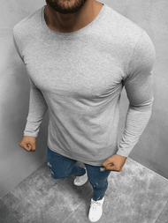 Pilki vyriški marškinėliai ilgomis rankovėmis OZONEE O/1209Z