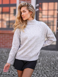 Pilkas moteriškas megztinis OZONEE JS/53B5201/2