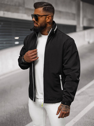 Juoda vyriška softshelte striukė OZONEE JS/5M3105/392Z