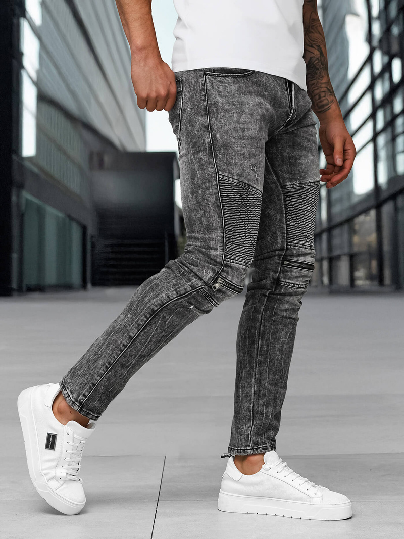 Juodai vyriški džinsai OZONEE NB/MP0069NZ