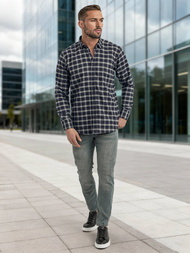 Granatinė vyriški marškiniai OZONEE V/V173