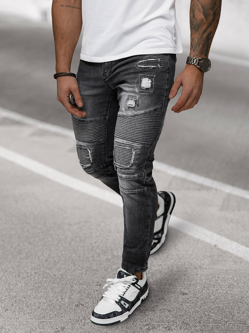 Juoda vyriški džinsai OZONEE NB/MP0142N