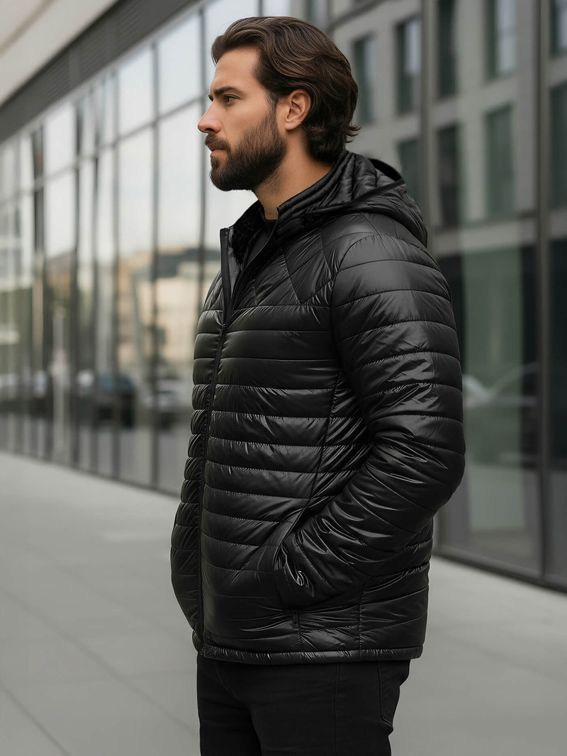 Juodi vyriška striukė OZONEE JS/16M9328/392BZ