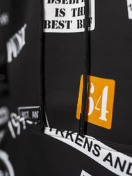 Juodas vyriškas džemperis su gobtuvu OZONEE JS/8B1250/3