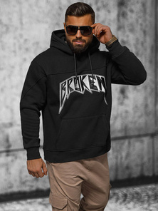 Juoda džemperis su gobtuvu OZONEE O/SWE23019