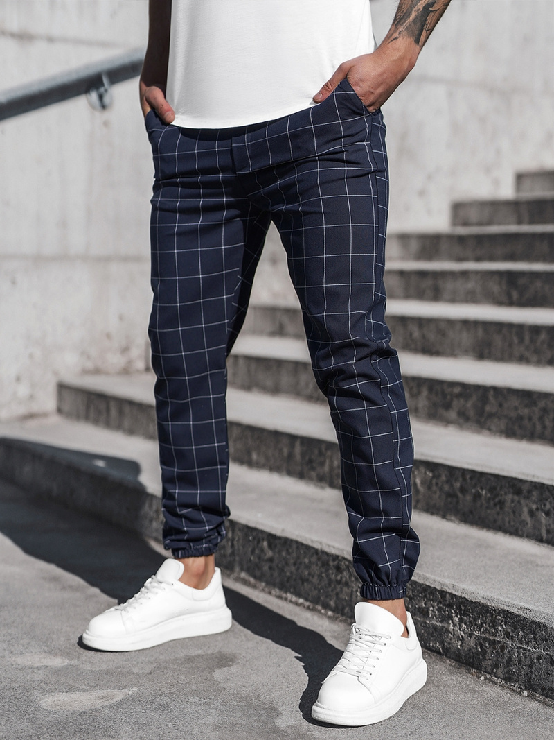 Granatinės vyriškos chino kelnės OZONEE DJ/2275/22Z