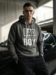 Grafitinis vyriškas džemperis su gobtuvu OZONEE JS/65B3909/5Z