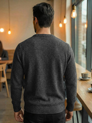 Grafitinis vyriškas megztinis OZONEE JS/59B3607/5