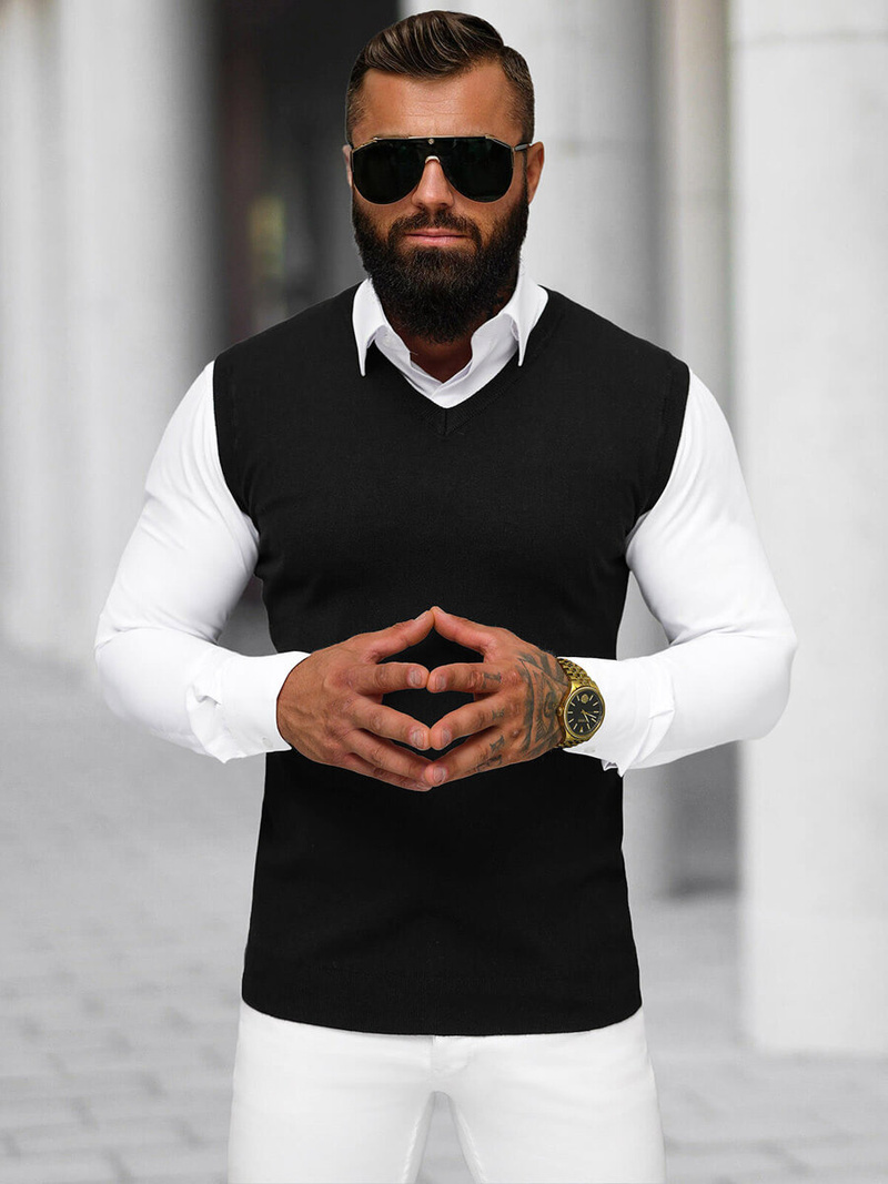 Tamsiai vyriškas megztinis OZONEE NB/MM6005/4Z