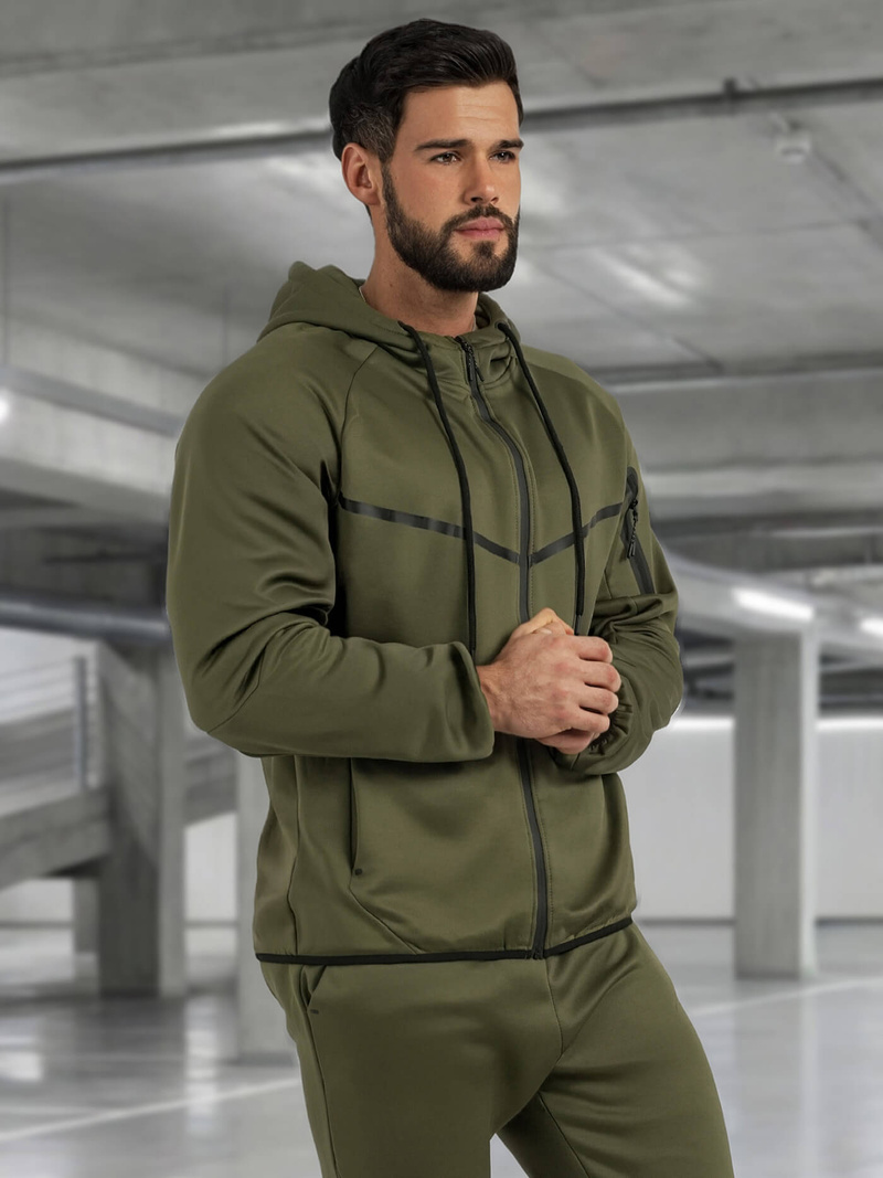 Rusvai žalsva vyriškas sportinis kostiumas OZONEE JS/8C1966/29