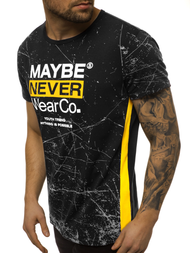 Juodi vyriški marškinėliai OZONEE JS/SS10915