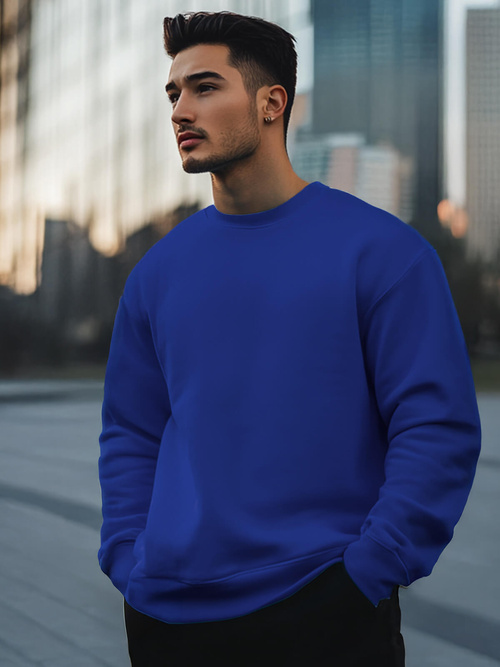 Kobaltinis vyriškas džemperis OZONEE JS/2001-10Z