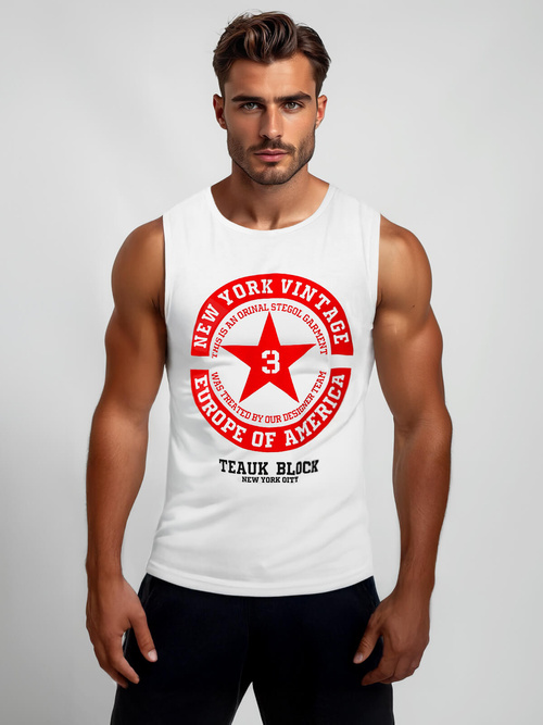 Balti vyriški berankoviai marškinėliai OZONEE JS/8B1721/1