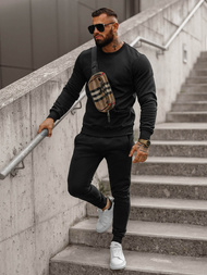 Juodas vyriškas sportinis kostiumas OZONEE JS/68C10380/3Z