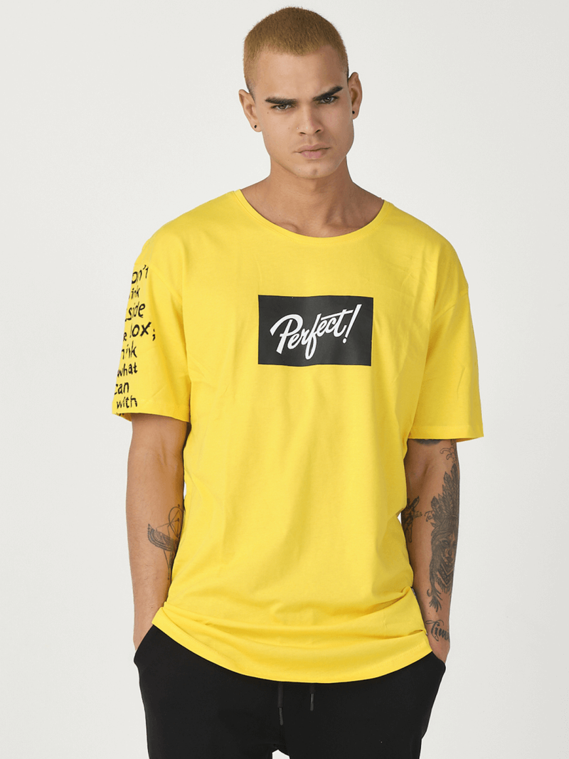 Geltoni vyriški marškinėliai OZONEE MR/21550