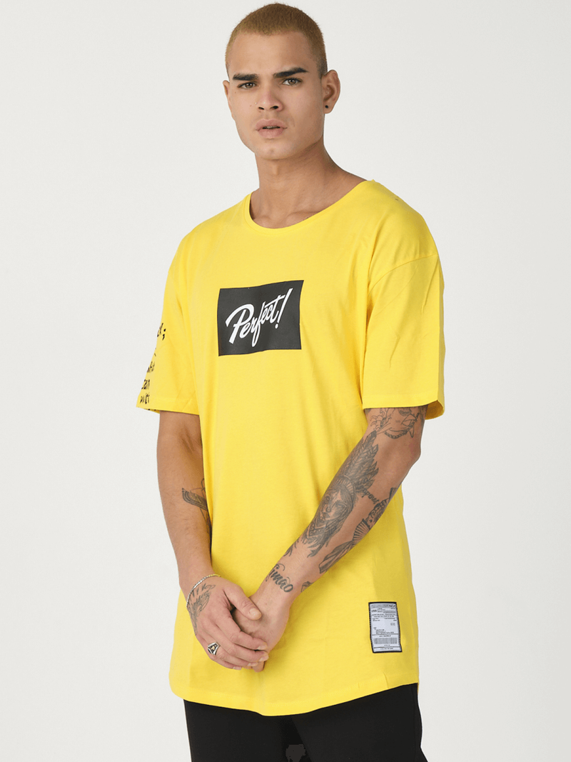 Geltoni vyriški marškinėliai OZONEE MR/21550