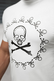 Baltas vyriški marškinėliai OZONEE NB/MT3068