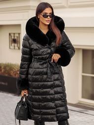 Juodi moteriška paltas OZONEE JS/5M3160/392Z