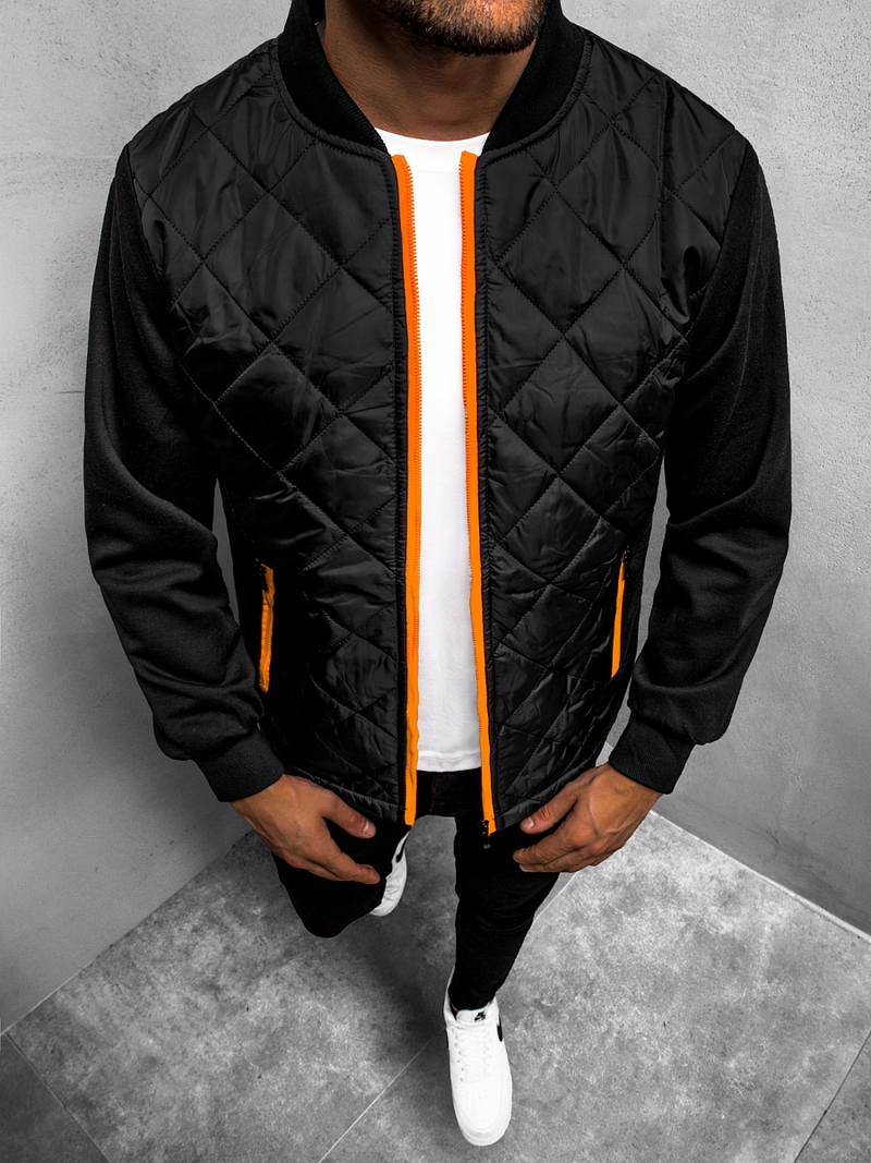 Pereinamojo laikotarpio juoda vyriška striukė CZARNA OZONEE JS/TY17Z