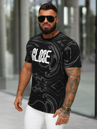 Juodi vyriški marškinėliai OZONEE O/MPO3470