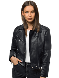 Juoda Moteriška odinė striukė OZONEE YD/BF5935303
