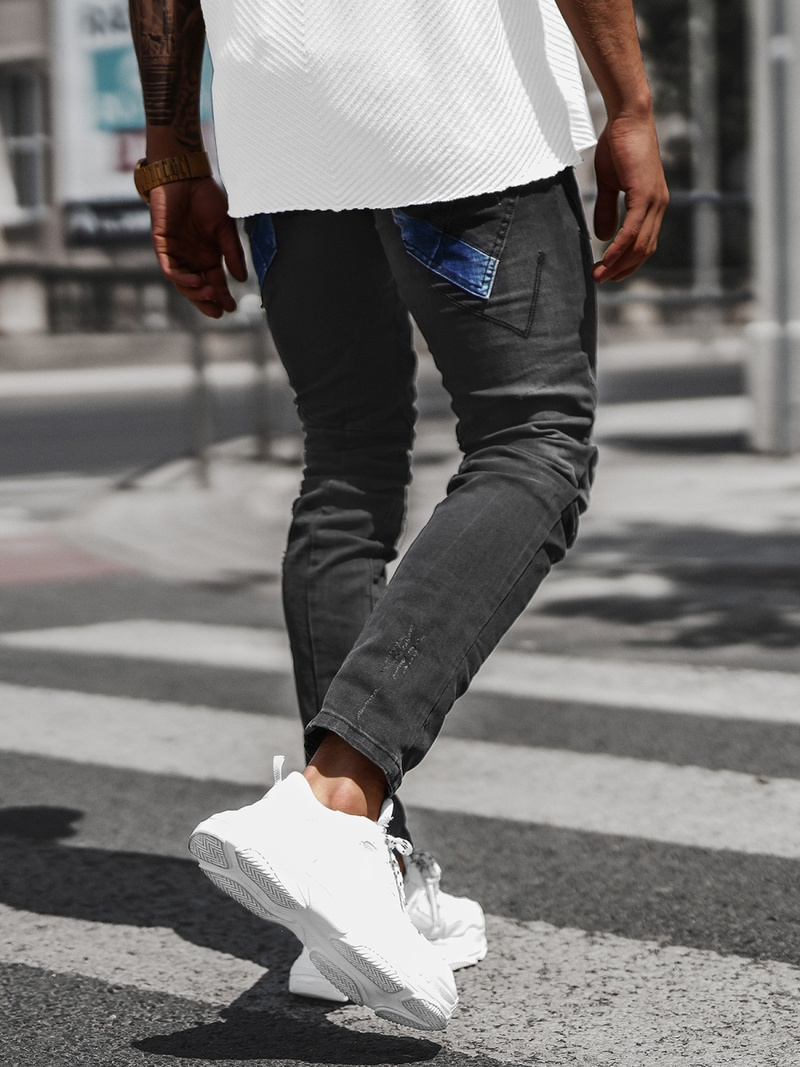 Juoda vyriški džinsai OZONEE NB/MP0025N